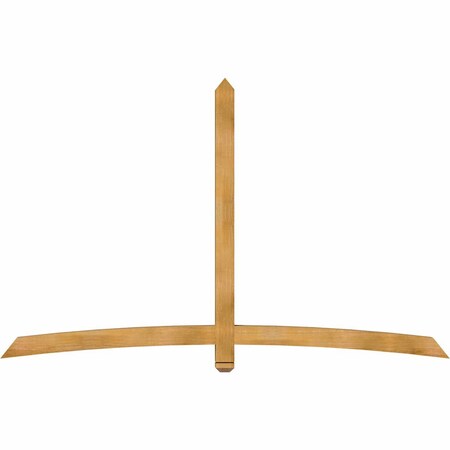 Ekena Millwork Bellingham Rough Sawn Timber Gable Bracket, Western Red Cedar, 96"W x 60"H x 4"D x 4"F, 15/12 Pitch GBW096X60X0404BEL00RWR